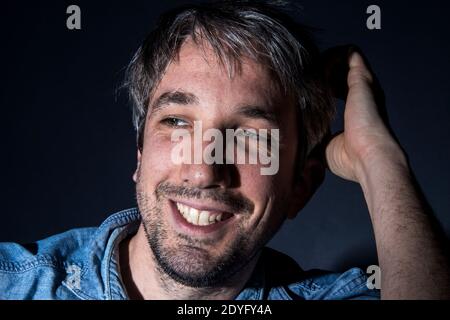 Guillaume Meurice. Ritratto dell'umorista e cronista di Francia Inter Guillaume Meurice. Guillaume Meurice. Ritratto de l'humoriste et chroniqueu Foto Stock