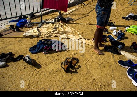 FRA - SOCIETÀ - LA SPIAGGIA PER COLORO CHE NON L'HANNO. Rennes, estate 2017, animazioni sono organizzate per i giovani dei quartieri. FRA - S. Foto Stock