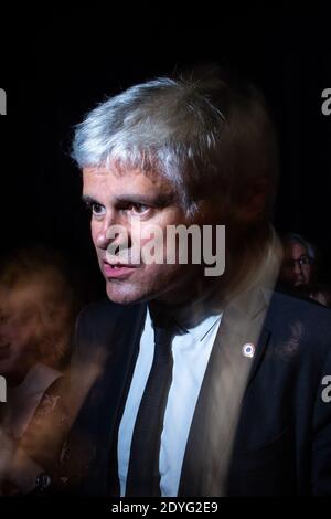 FRA - POLITIQUE - MEETING DE LAURENT WAUQUIEZ ET FRANCOIS-XAVIER BELLAMY Laurent Wauquiez, président du parti Les Républicains, et François Xavier Bel Foto Stock