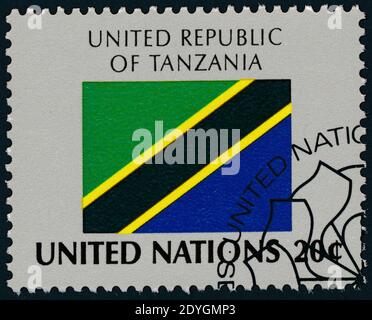 Francobolli delle Nazioni Unite REPUBBLICA UNITA DI TANZANIA (formato xxl grande) Foto Stock