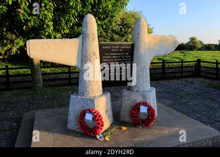 Il RAF e USAF Airforces War Memorial a Kings Cliffe Airfield, Kings Cliffe Village, Northamptonshire; Inghilterra; Regno Unito questo campo d'aviazione della seconda guerra mondiale è il Th Foto Stock