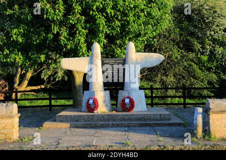 Il RAF e USAF Airforces War Memorial a Kings Cliffe Airfield, Kings Cliffe Village, Northamptonshire; Inghilterra; Regno Unito questo campo d'aviazione della seconda guerra mondiale è il Th Foto Stock