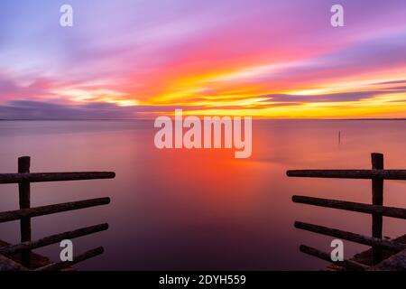 SEAWALL, GOLDCLIFF, NEWPORT Foto Stock