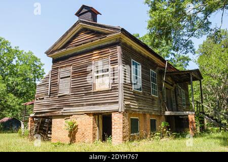 Alabama Orrville Old Cahawba Archaeological Park, Fambro-Arthur House 1841 esterno, città fantasma, Foto Stock