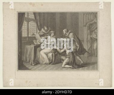 Lady Jane Grey rifiutando la corona Foto Stock