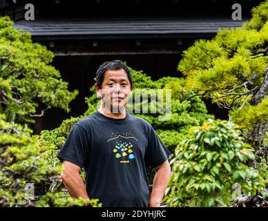 Giardino Bonsai in Izu, Giappone Foto Stock