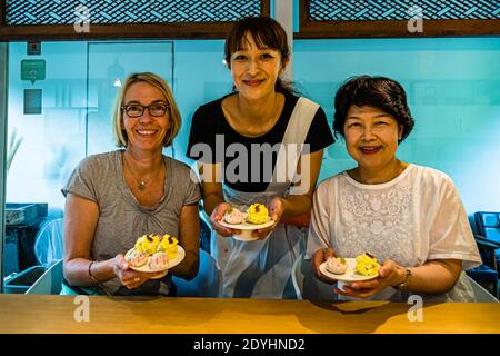 Laboratorio di pasticceria a Izu, Giappone Foto Stock