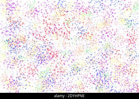 Sfondo di molti tratti di pennello colorati con un pennello asciutto. Tratti con pastelli colorati Foto Stock