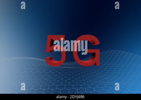 velocità internet 5g di nuova generazione Foto Stock