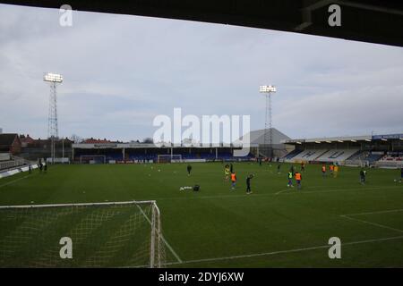 Hartlepool, Regno Unito. 26 Dicembre 2020. Vista generale prima del gioco della Lega Nazionale tra Hartlepool United e FC Halifax Town a Victoria Park in Hartlepool Credit: SPP Sport Press Photo. /Alamy Live News Foto Stock