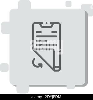 icona vettoriale per smartphone pieghevole semplice illustrazione vettoriale moderna Illustrazione Vettoriale