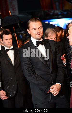 Leonardo DiCaprio in arrivo per la proiezione del Grande Gatsby e la cerimonia di apertura del 66° Festival del Cinema di Cannes al Palais des Festivals di Cannes, Francia, il 15 maggio 2013. Foto di Nicolas Briquet/ABACAPRESS.COM Foto Stock