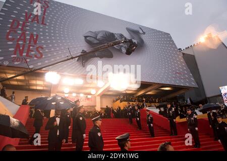 Atmosfera prima della proiezione del "Grande Gatsby" e della cerimonia di apertura del 66° Festival del Cinema a Cannes, Francia, il 15 maggio 2013. Foto di Ammar Abd Rabbo/ABACAPRESS.COM Foto Stock