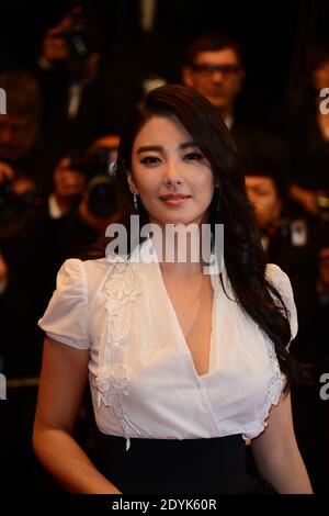 Zhang Yuqi arriva alla proiezione del film 'Tian Zhu Ding' che si è tenuto al Palais des Festivals nell'ambito del 66° Festival di Cannes a Cannes, in Francia, il 17 maggio 2013. Foto di Nicolas Briquet/ABACAPRESS.COM Foto Stock