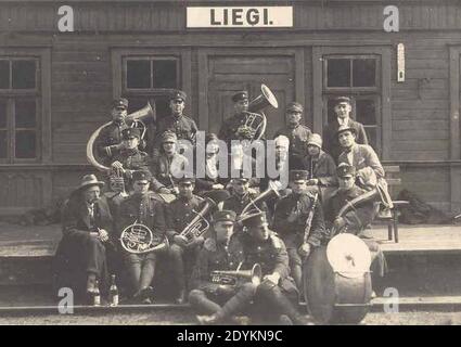 Lettonia. Liepaja War Invalids Society Band Liegi 1928. Foto Stock