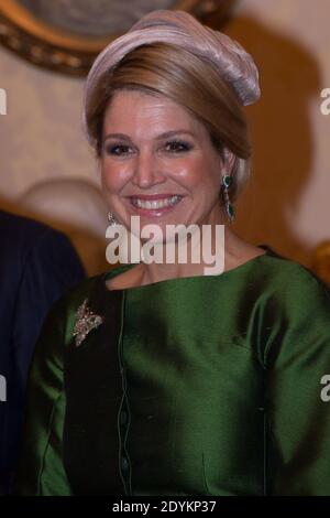 La regina Maxima dei Paesi Bassi è raffigurata durante la prima visita ufficiale della coppia reale dei Paesi Bassi, a Lussemburgo, il 24 maggio 2013. Foto Nicolas Gouhier/ABACAPRESS.COM Foto Stock