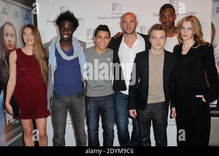 Amelie Chavaudra, Ralph Amoussou, Samy Seghir, Vianney Lebasque, Paul Bartel, Ahmed Drame e Margot Bancilhon partecipano alla prima del film 'Les Petits Princes' al Drugstore Publicis di Parigi, Francia, il 5 giugno 2013. Foto di Alban Wyters/ABACAPRESS.COM Foto Stock