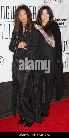 Steven Tyler e mia Tyler partecipano alla Songwriters Hall of Fame 44th Annual Induction and Awards Dinner al New York Marriott Marquis di New York City, NY, USA il 13 giugno 2013. Foto di Matt Borowick/ABACAPRESS.COM Foto Stock