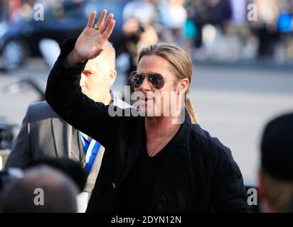 Brad Pitt partecipa alla prima francese del film 'World War Z' tenuto presso l'UGC Normandie Cinema di Parigi, Francia, il 03 giugno 2013. Foto di Jerome Domine/ABACAPRESS.COM Foto Stock