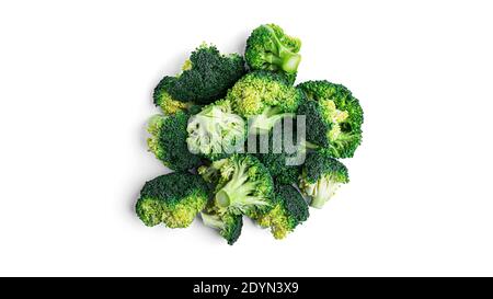 Broccoli su sfondo bianco. Foto di alta qualità Foto Stock