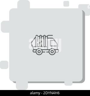icona vettore di camion di rifiuti semplice illustrazione moderna vettore Illustrazione Vettoriale