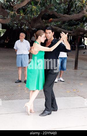 Ballerini di Tango a Recoleta. Foto Stock