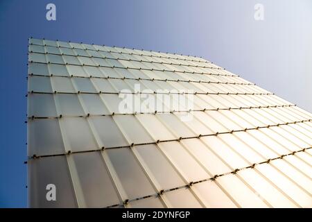 Museo della facciata Kunsthaus, KUB, Bregenz, Vorarlberg, Austria Foto Stock