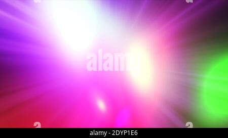 Tinte multicolore di sfondo. Illustrazione del rendering della luce 3d a colori Radiance Foto Stock
