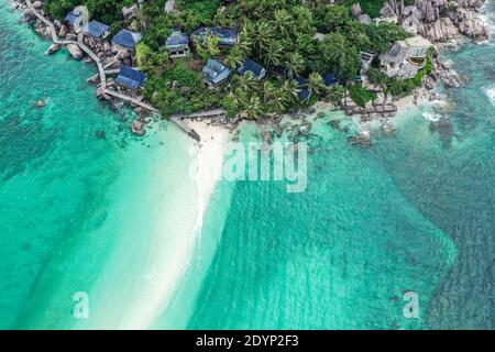 Vista aerea di Koh Nang Yuan, a Koh Tao, provincia di Samui, Thailandia, sud-est asiatico Foto Stock