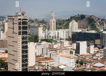 Skyline degli edifici nel centro di Rio de Janeiro Foto Stock