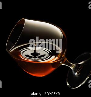 cognac in vetro snifter Foto Stock