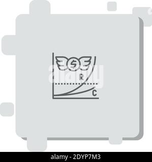 icona del vettore dei profitti semplice illustrazione del vettore moderno Illustrazione Vettoriale