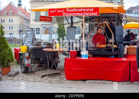 Salumeria a Dresda, Sassonia, Germania Foto Stock