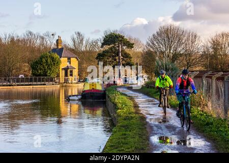 Passeggia lungo il fiume Lea da Ware a Great Amwell Riserva naturale Foto Stock