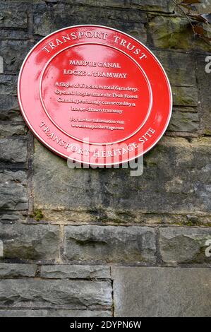 Ponte di posset, canale di Marple, Marple Foto Stock