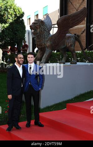 John Krokidas e Daniel Radcliffe partecipano alla prima del film Kill Your Darlings nell'ambito del settantesimo Festival Internazionale del Cinema di Venezia (Mostra), presso l'isola del Lido di Venezia, il 01 settembre 2013. Foto di Aurore Marechal/ABACAPRESS.COM Foto Stock