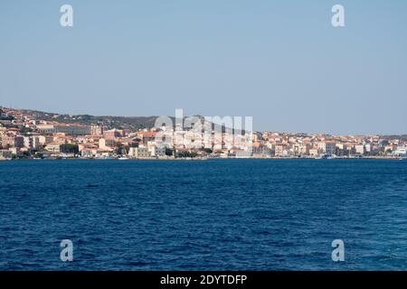 Porto di la Maddalena sulla Sardegna, Italia Foto Stock