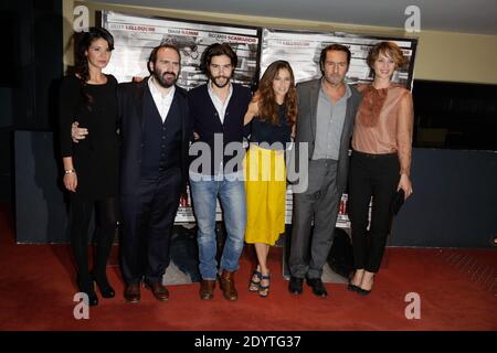 Julien Leclercq, Tahar Rahim, Melanie Bernier, Gilles Lellouche Raphaelle Agogue alla prima di 'Gibilterra' tenutasi a UGC Les Halles a Parigi, Francia il 09 settembre 2013. Foto di Jerome Domine/ABACAPRESS.COM Foto Stock