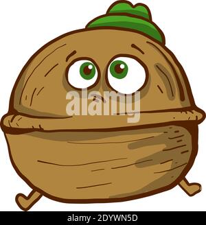 Noce con occhi verdi, illustrazione, vettore su sfondo bianco. Illustrazione Vettoriale