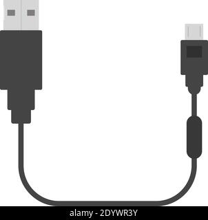 Cavo OTG, illustrazione, vettore su sfondo bianco. Illustrazione Vettoriale
