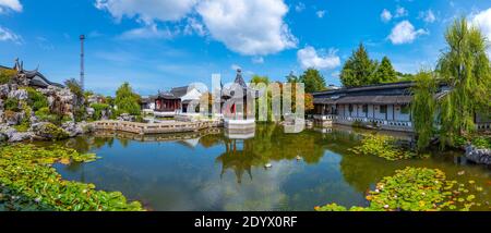 LAN Yuan giardino cinese a Dunedin, Nuova Zelanda Foto Stock