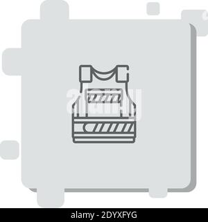 icona vettoriale gilet antiproiettile semplice illustrazione vettoriale moderna Illustrazione Vettoriale