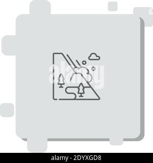 icona vettore valanghe neve semplice illustrazione vettoriale moderna Illustrazione Vettoriale