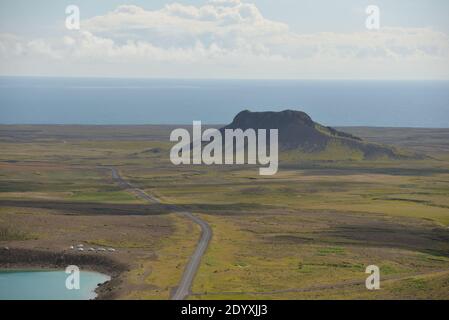 Area di Krysuvik sulla penisola di Reykjanes in Islanda Foto Stock