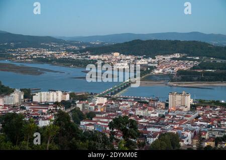 Vista sulla città di Viana do Castelo, Portogallo. Foto Stock