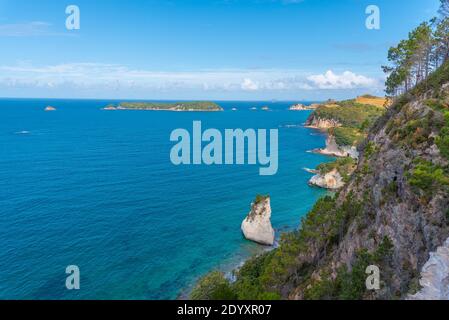 Te Hoho rock nella penisola di Coromandel in Nuova Zelanda Foto Stock