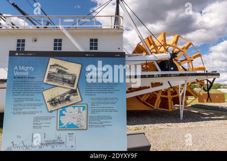 Whitehorse, Canada. 23 Giugno 2018. Il sito storico nazionale della S.S. Klondike a Whitehorse, Yukon, Canada. Il piroscafo a ruote sterzate gestito dalla British Yukon Navigation Company operò tra Whitehorse e Dawson City all'inizio del ventesimo secolo. Credit: Planetpix/Alamy Live News Foto Stock