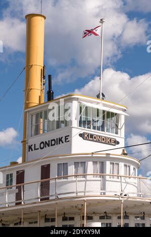 Whitehorse, Canada. 23 Giugno 2018. Il sito storico nazionale della S.S. Klondike a Whitehorse, Yukon, Canada. Il piroscafo a ruote sterzate gestito dalla British Yukon Navigation Company operò tra Whitehorse e Dawson City all'inizio del ventesimo secolo. Credit: Planetpix/Alamy Live News Foto Stock