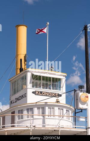 Whitehorse, Canada. 23 Giugno 2018. Il sito storico nazionale della S.S. Klondike a Whitehorse, Yukon, Canada. Il piroscafo a ruote sterzate gestito dalla British Yukon Navigation Company operò tra Whitehorse e Dawson City all'inizio del ventesimo secolo. Credit: Planetpix/Alamy Live News Foto Stock