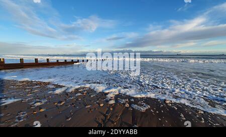 Spiaggia in inverno Foto Stock